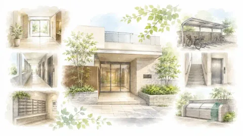 賃貸マンションの共用部分のイメージ