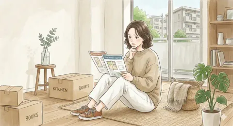 賃貸物件の仮押さえを迷っているイメージ