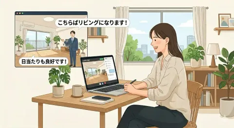 オンラインで賃貸内見をするイメージ