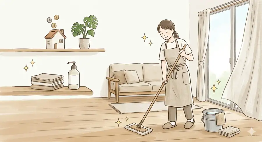 賃貸のルームクリーニングイメージ画像