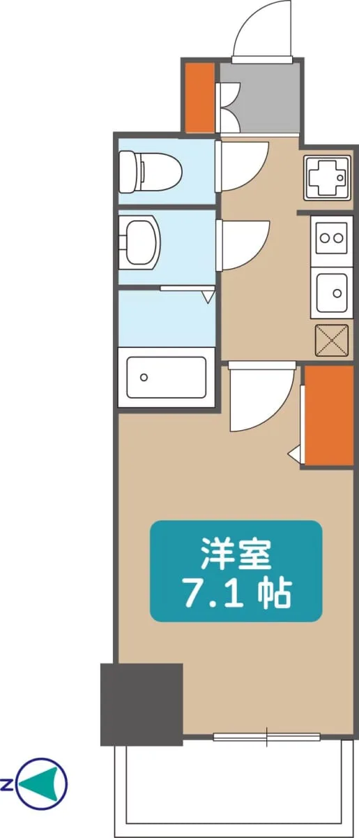 1K間取図