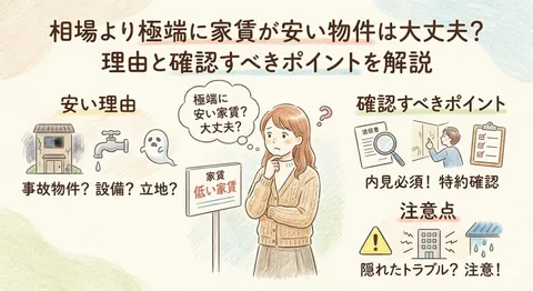安すぎる賃料に対する不安